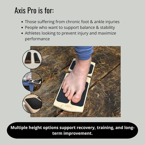 Slant Board Balance Board for Ankle & Calf Stretching – Single-Leg Axis Board for Physical Therapy, Rehab & Stability Training – Non-Slip Wooden Wobble Board