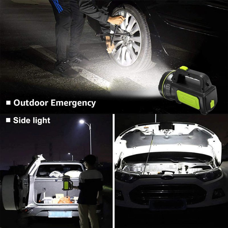 HAASHADA LED Searchlights Handheld Lantern, 13000LM 2 Modes USB Rechargeable LED Flashlights, High Power Outdoors Camping Hunting Lamp, Portable Spotlight Work Light for Indoor Outdoor Emergency