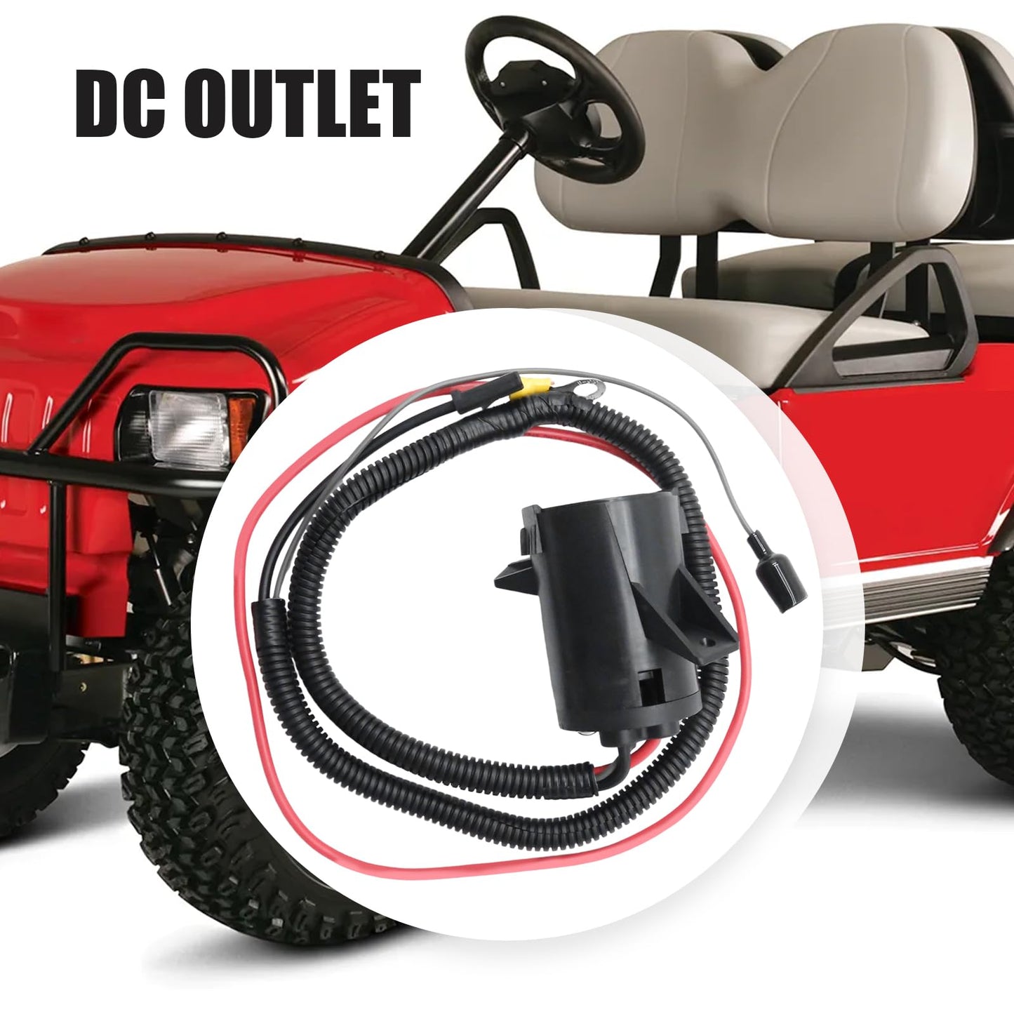 UOIENRT 103375501 Golf Cart 48 Volt Charger DC Receptacle, Replacement for Club Car Precedent 48V Electric Models 2004-Up, Replaces 1025102-01 1033755-01