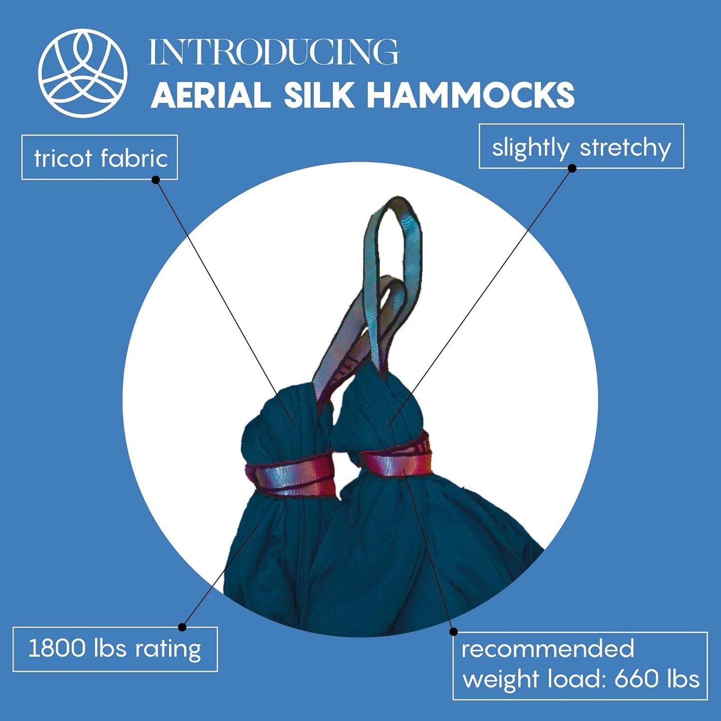 Skiennix Aerial Silk Yoga Hammock - Durable Inversion Swing Kit for All Levels | Includes Straps & Pose Guide