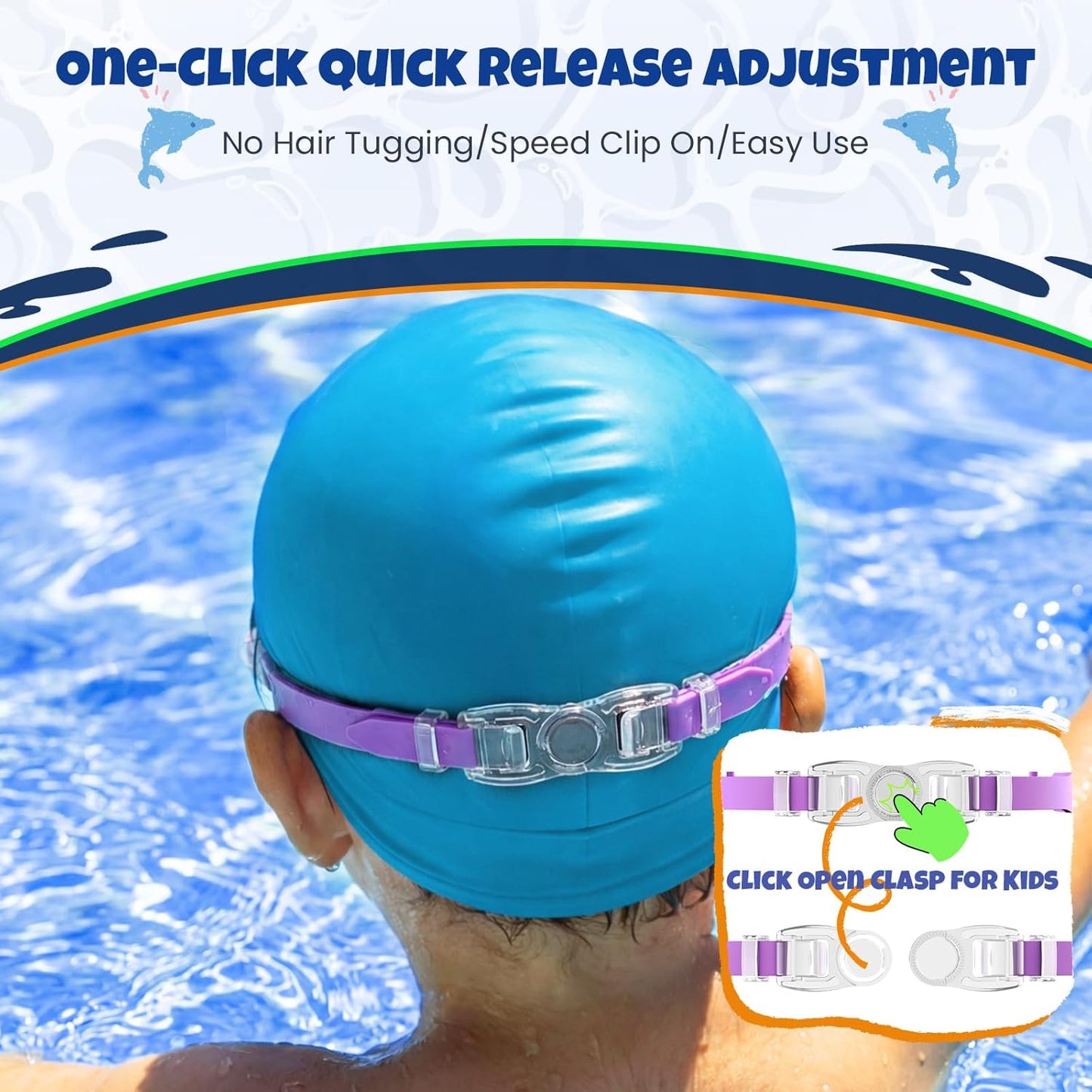 Skiennix Kids Swim Goggles - Anti-Fog UV Protection | 180° Clear View, 3 Pack for Ages 4-16