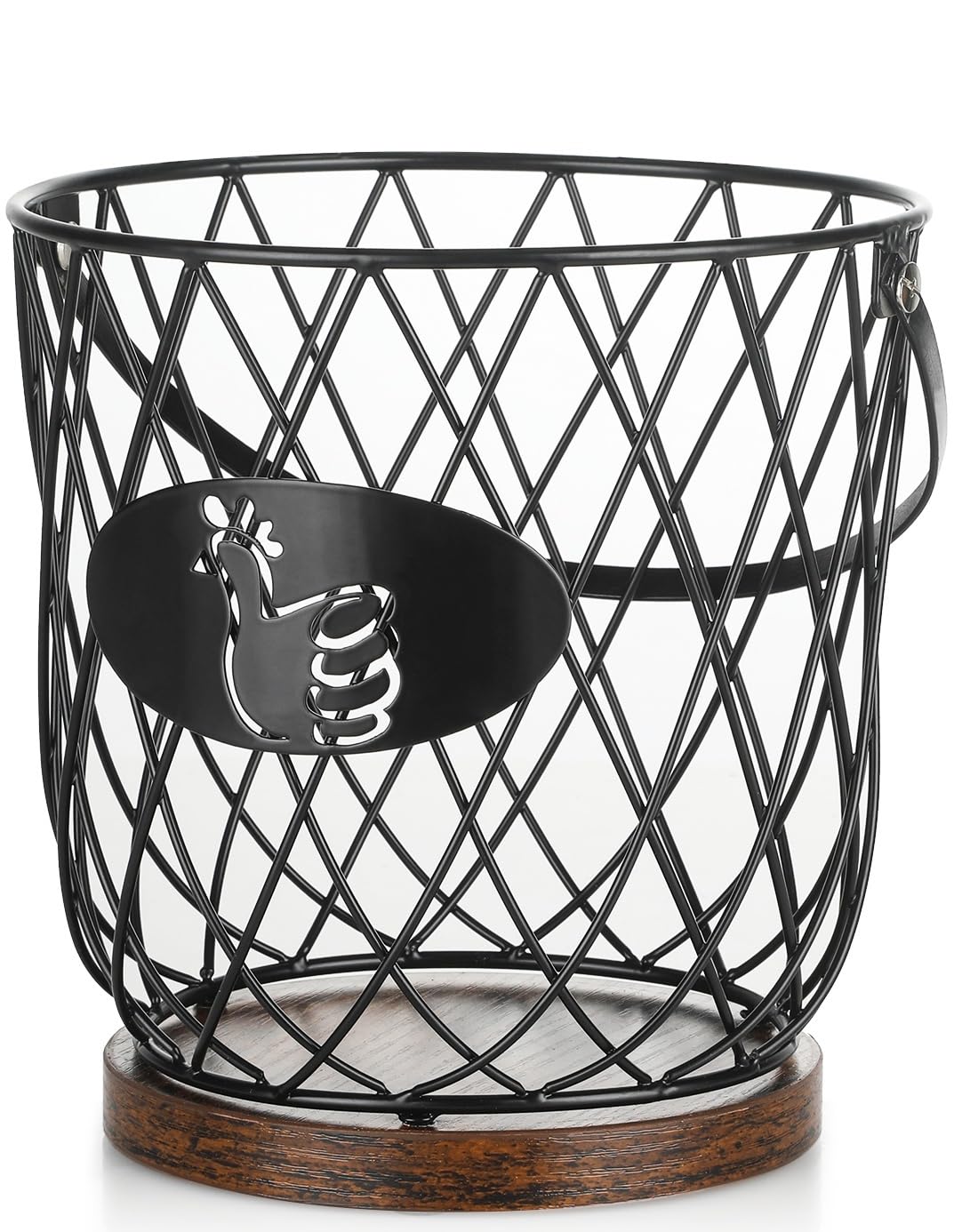 AOOHOOA Round Egg Basket for Gathering Fresh Eggs, Metal