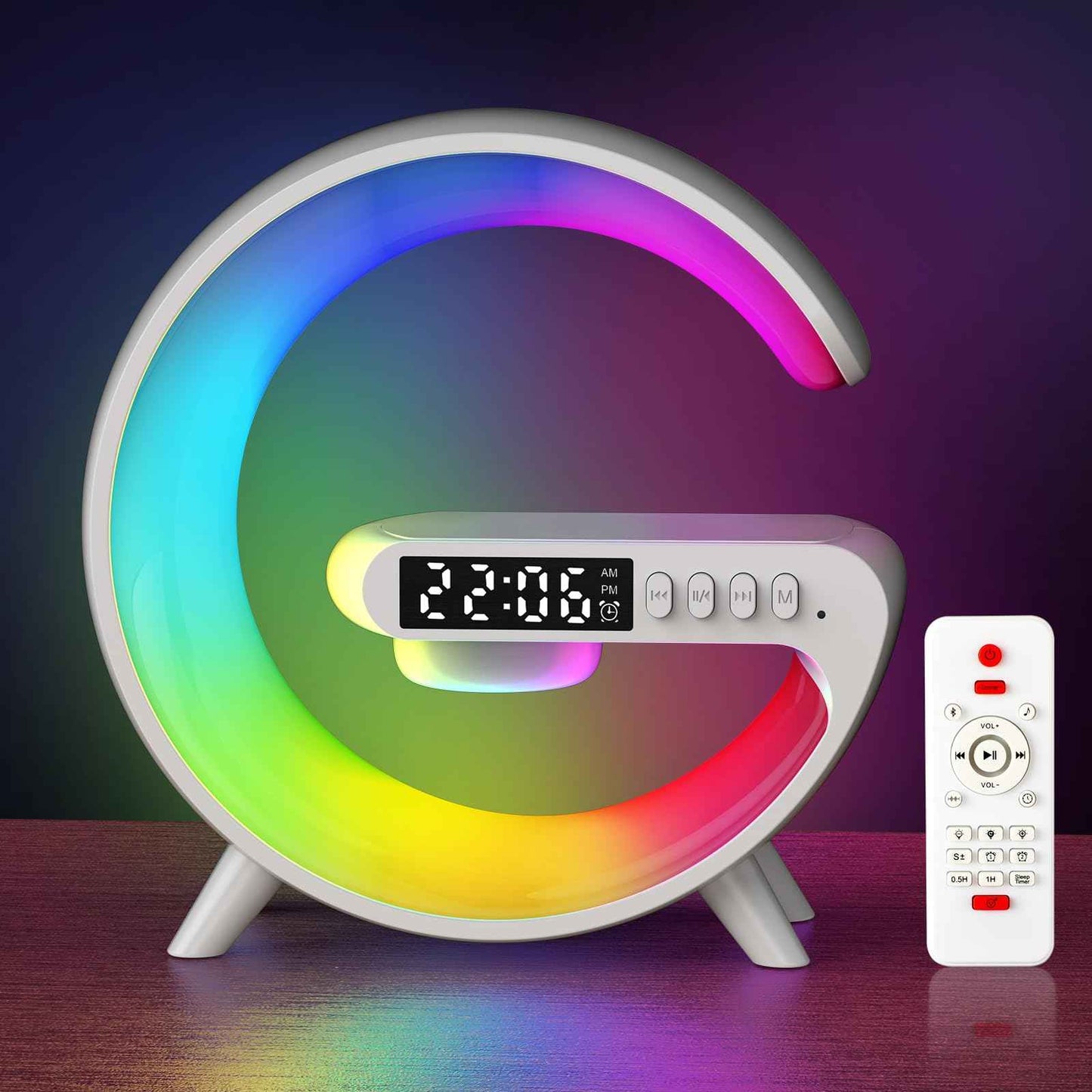 Kangtaixin Wake Up Light Sunrise Alarm Clock for Kids, Bedside Night Lamp with Sunrise Simulation, Sleep Aid, Snooze, Bluetooth Speaker, Nightlight for Bedroom Ideal for Birthday, Christmas Gift