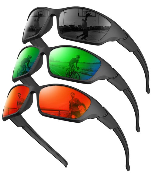 KALIYADI Polarized-Sunglasses-Men Sports Mens-Sunglasses Women: Sun Glasses with UV400 Protection for Cycling Fishing Running