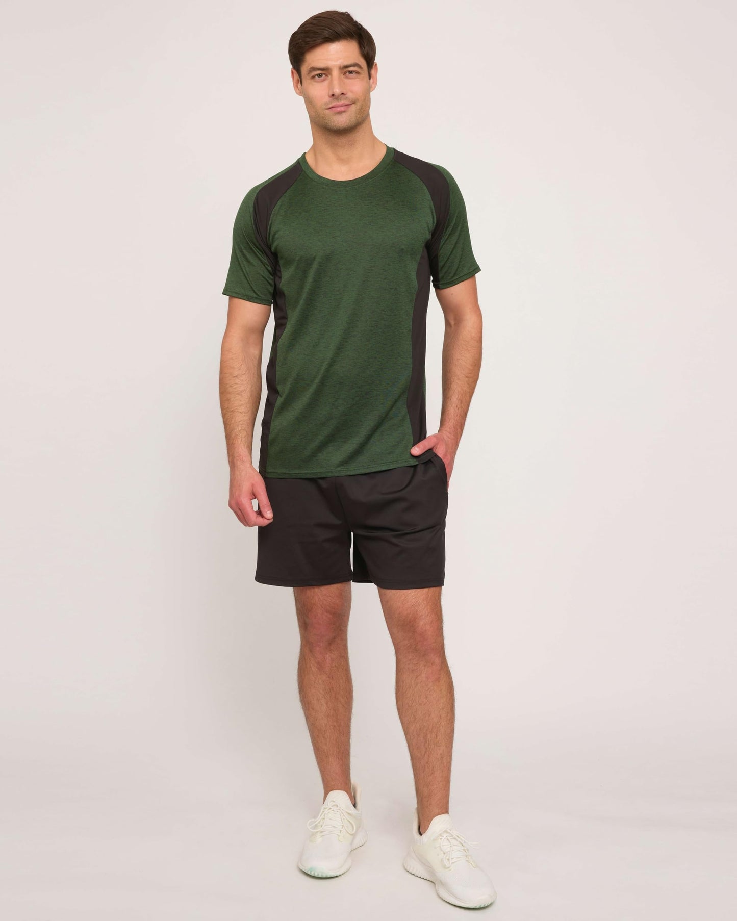 Real Essentials 5 Pack: Men's Dry-Fit Short Sleeve Crew Neck T Shirts Fitness Running Gym Workout Cool Exercise Athletic Tee, Set 13, XX-Large