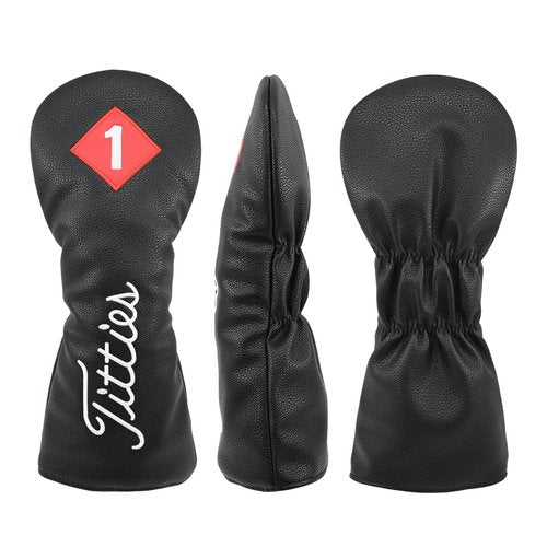 Titties Head Cover – Funny Driver Headcover, Parody Style, Funny Golf Head Covers, Cover for Men, Premium, Fits 460cc, Funny Golf Gift, Golf Head Covers Funny