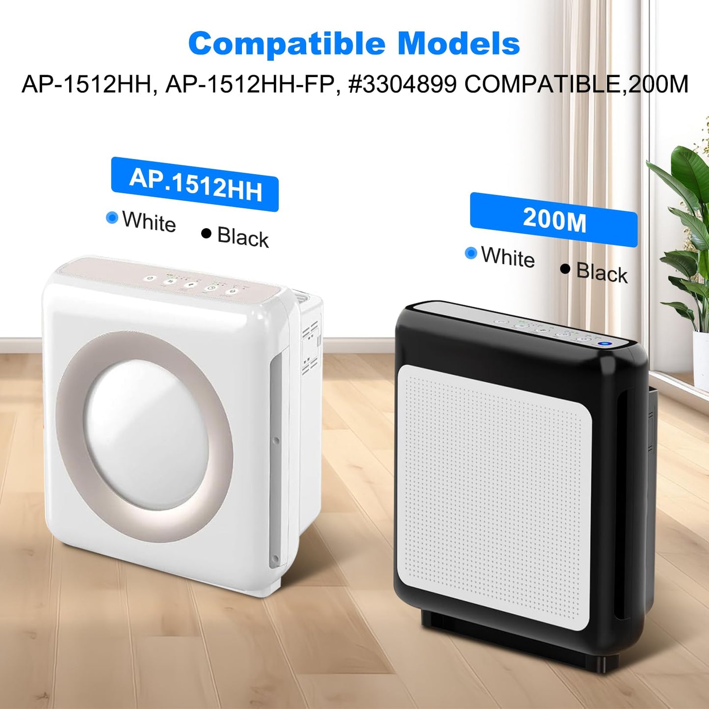 AP-1512HH Replacement Filter for Coway Airmega Air Purifier, True HEPA 2 Carbon Filters, Compatible with Part #3304899