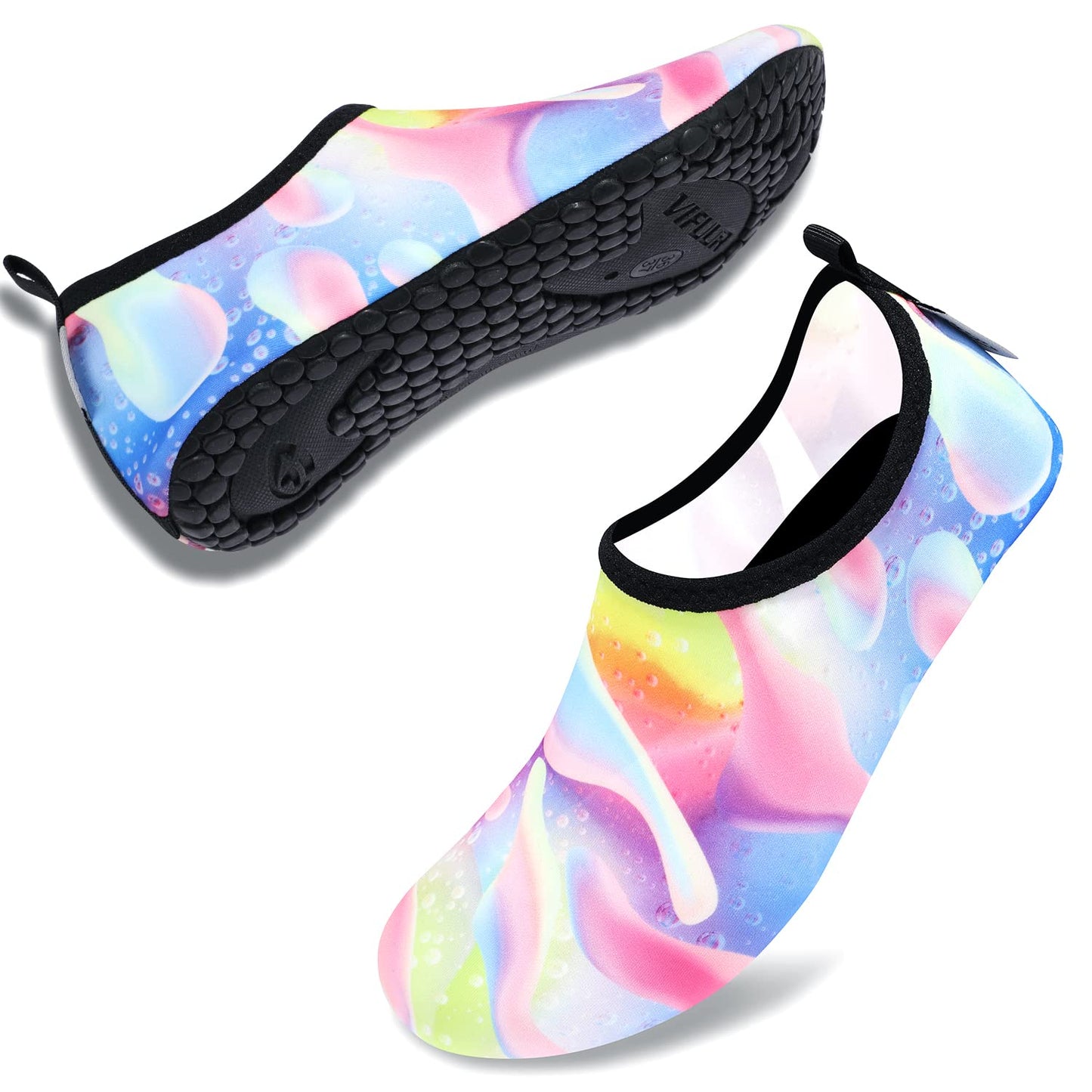 VIFUUR Water Sports Unisex Shoes Colorful Ripple - 5.5-6.5 W US/ 4.5-5.5 M US (36-37)