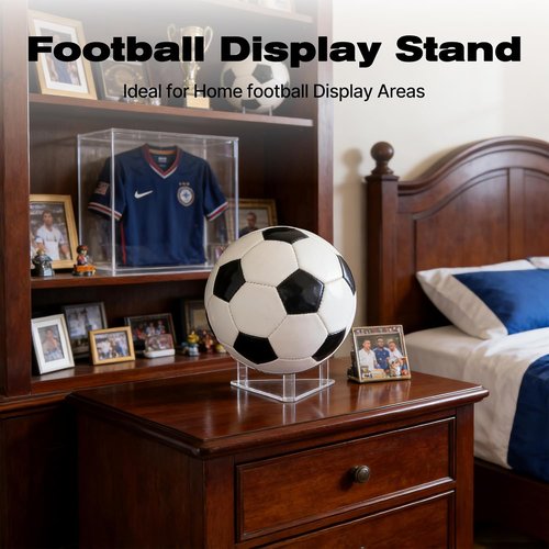 Acrylic Football Display Stand Set - 3 Pcs for Storing & Showcasing Balls | Versatile for Basketballs, Soccer Balls, & More