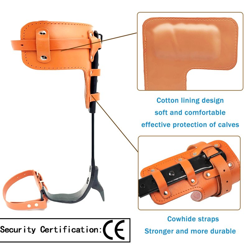 timiland Tree Climbing Spikes Set with Professional Accessories, Adjustable Length Design,Adjustable Climbing Belt and Nylon Umbrella Rope,for Climbing,Picking Fruit and Outdoor Sports(Set D)