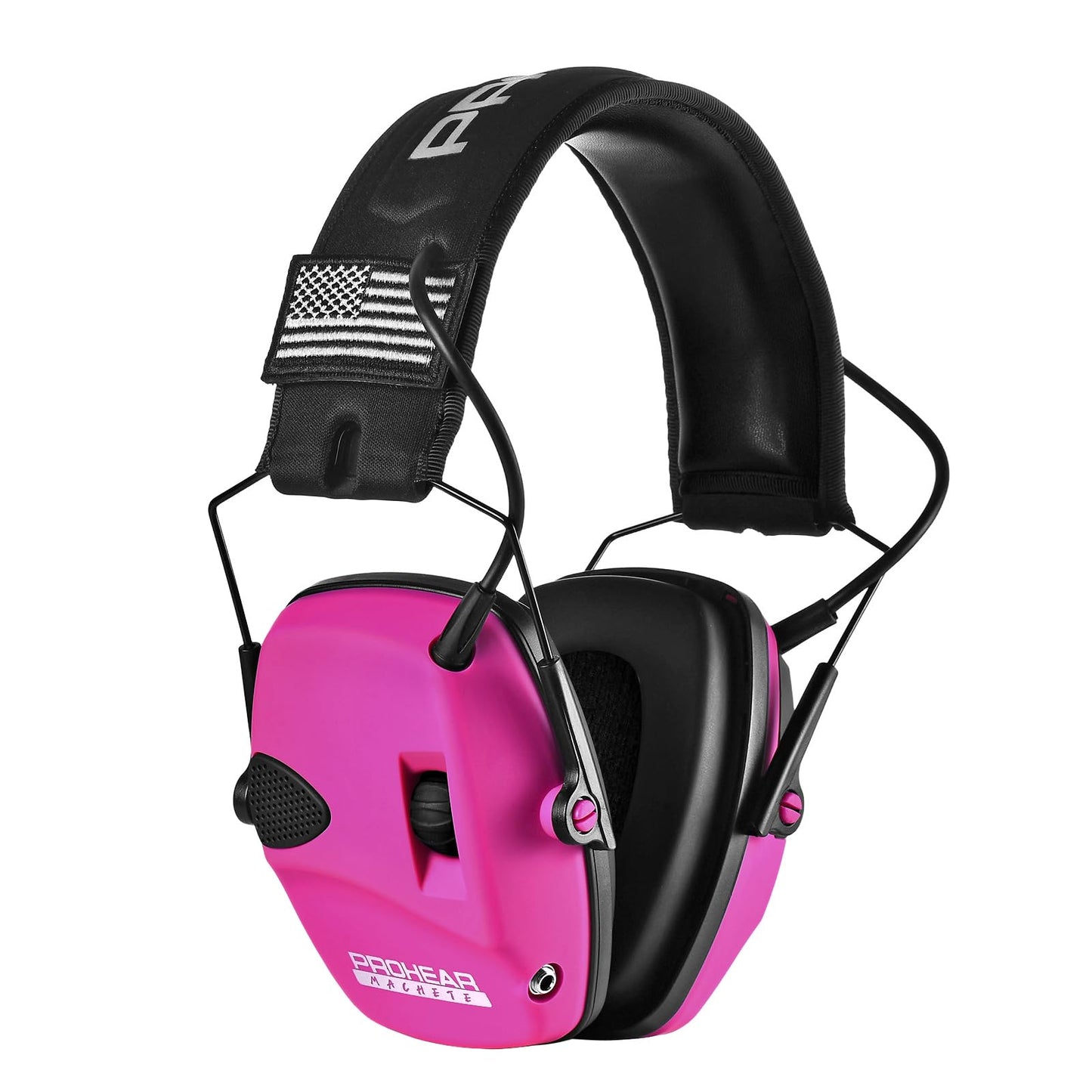 PROHEAR Electronic Ear Protection for Shooting with 4X Sound Amplification, Gun Range Hearing Protection Muffs, NRR 23dB Noise Reduction Headphones for Hunting, Pink