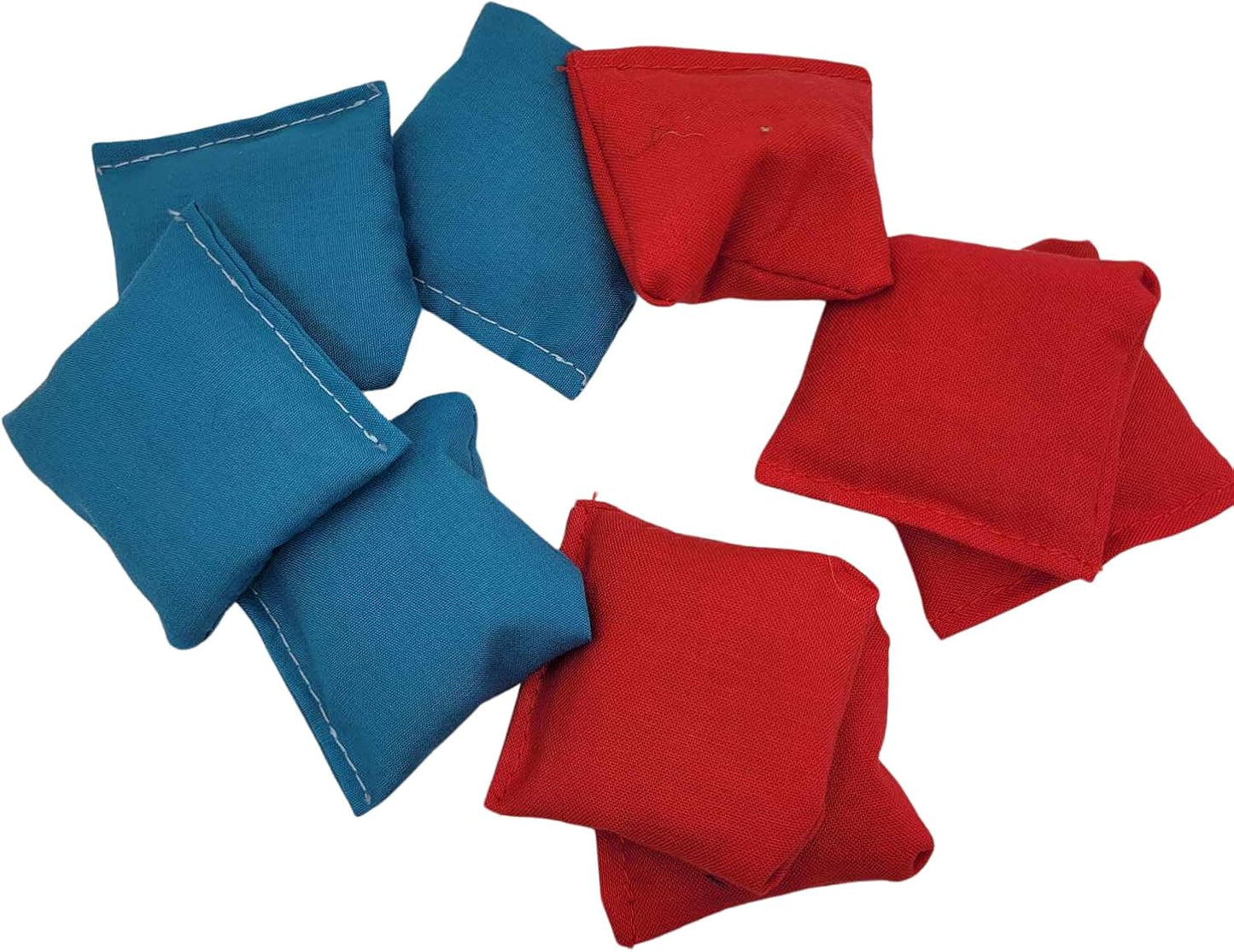 Skiennix Mini Cornhole Bags - All-Weather 2 Inch Bright Blue and Red Set