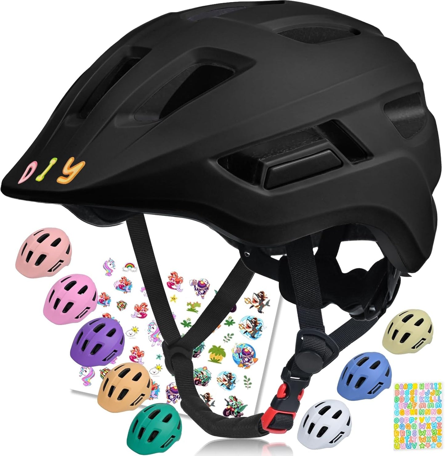 Skiennix Toddler Bike Helmet - Protective Gear Set with Knee, Elbow & Wrist Pads | Size XS (48-52cm) for Ages 3-8