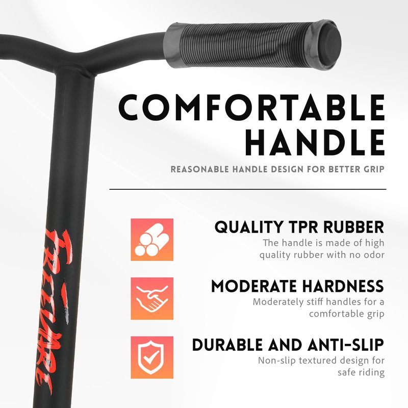 FREEDARE Pro Stunt Scooter for Kids & Teens 8 Years Old Above, Intermediate Riders, 110mm PU Wheels, Freestyle Kick Scooter for Tricks, Orange