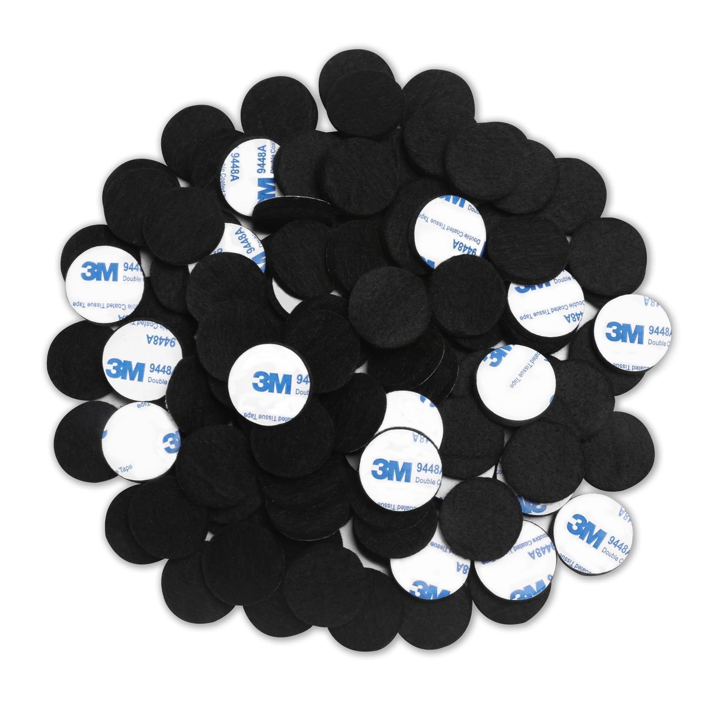 Felt Furniture Pads 120 PCS, Non Slip Self Adhesive Felt Pads Chair Leg Floor Protectors for Furniture Feet Wood Hardwood Floors, 1 inch Round, Black