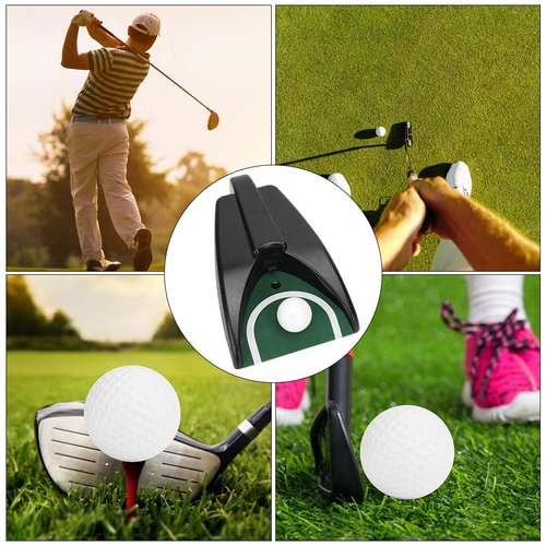 Kodrily Ball Return Putting Machine, Cup with Automatic Ball Return, Plastic Automatic Putting Cup Return Machine, Putting Ball Returner for Indoor Outdoor Garden Lawn Practice