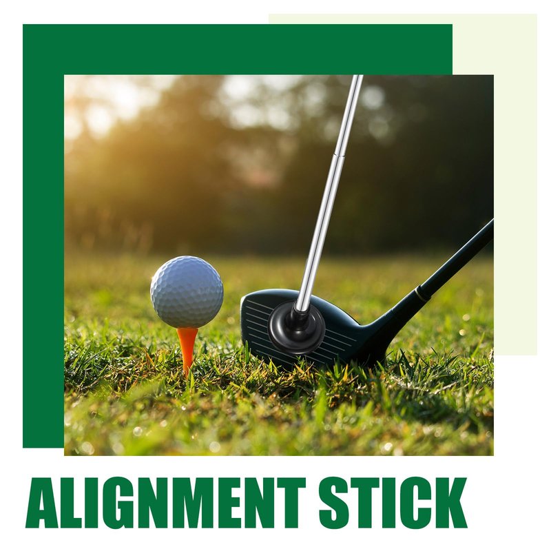 2 Pcs Golf Alignment Sticks Magnetic Golf Alignment Rods Golf Club Lie Angle Tool Plastic Golf Swing Training Aid 2 Section Retractable Golf Alignment Rods Golf Direction Indicator Gift (Black Yellow)