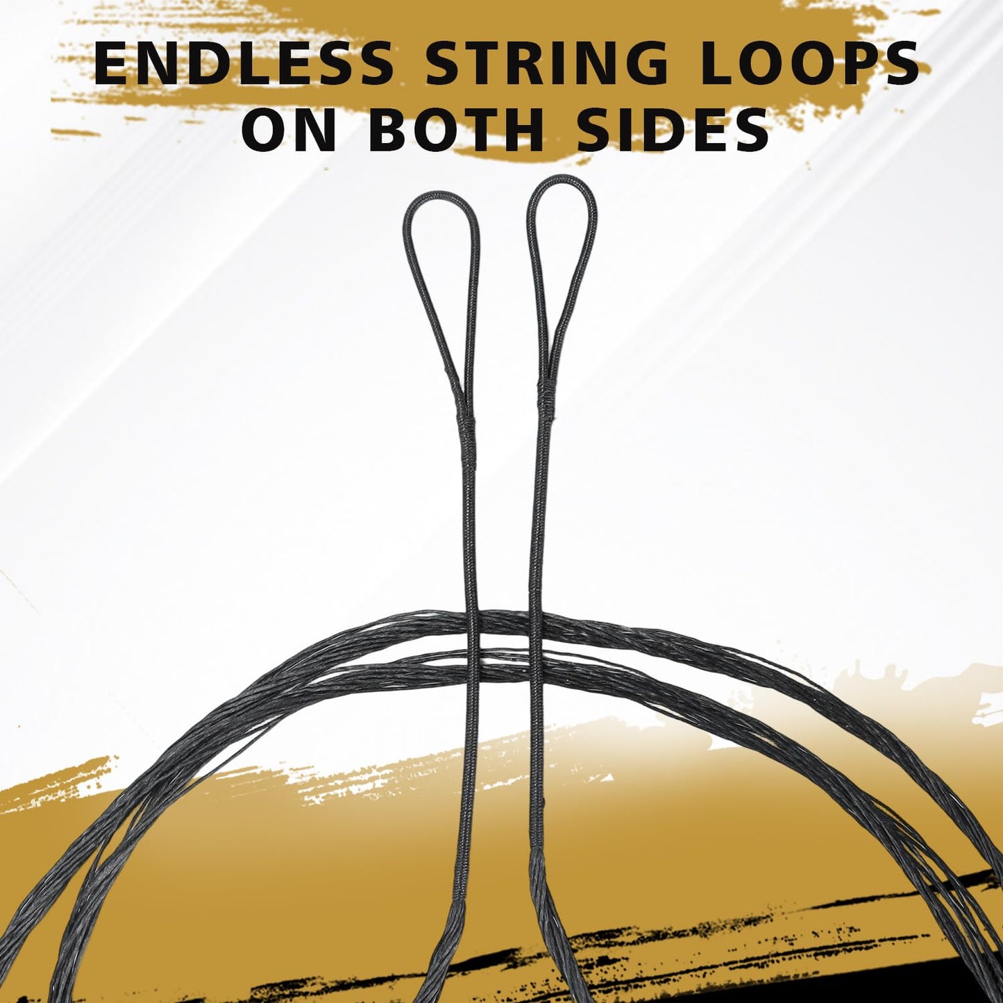 LWANO B55 Bow String,Replacement for Archery Recurve Traditional & Longbow Bowstring,12/14/16 Strands 48-70in,2 Brass Nocks Included (16 Strands (Recommended up to 65 lb), AMO 64"(Actual Length 60"))
