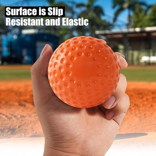 Baseballs 12 Pack - Dimpled 9-Inch Pitching Machine Baseballs for Hand-Eye Coordination & Practice