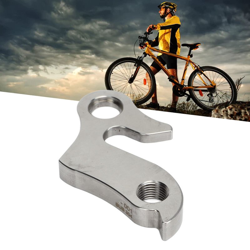 Stainless Steel Derailleur Hanger with Screw, CNC Machined Rear Tail Hook, Mountain and Road Bike Compatible, Anodized Finish