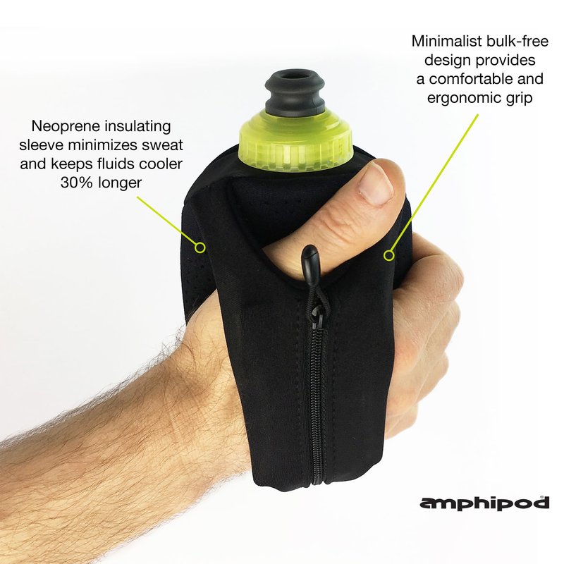 Amphipod Hydraform Ergo-Lite Handheld Water Bottle, BPA-Free Minimalist Insulated Hydration for Ultra-Running & Walking - Pink - 10.5 oz