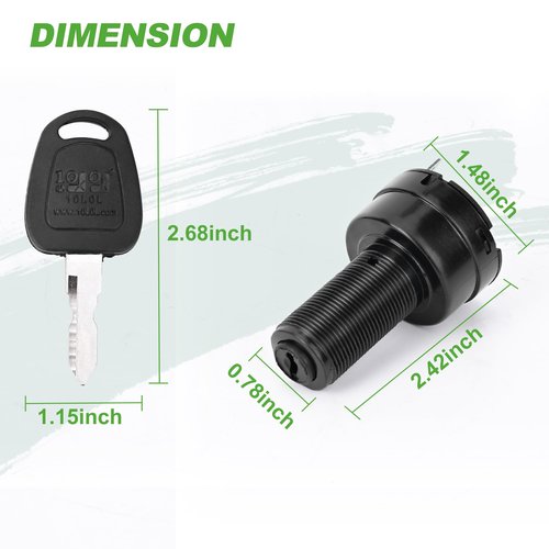 10L0L Golf Cart Starter Ignition Key Switch for Club Car DS 1996-up 36V or 48V Electric Golf Cart, OEM# 101826201