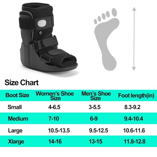 Air Walking Boot - Adjustable Air Cushion for Broken Foot Recovery | Lightweight & Anti-Slip Sole, Size M