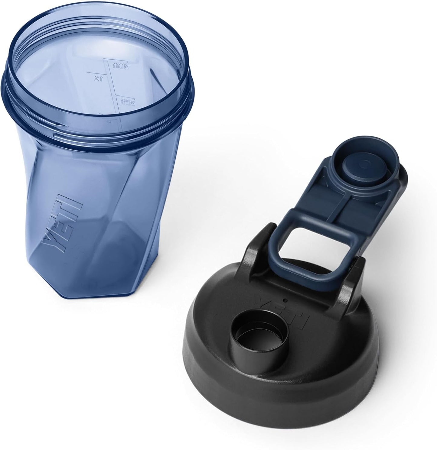 YETI Yonder Helimix Vortex Blender Shaker Bottle - 20oz | Portable Protein Drink Cup | Dishwasher Safe, Navy