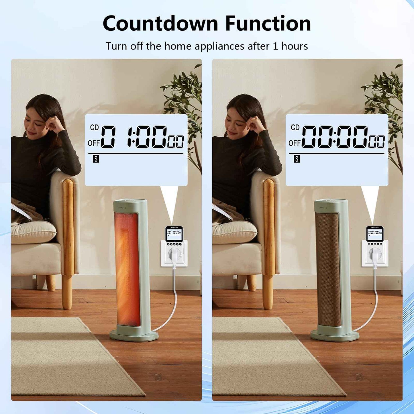 KETOTEK KTTS02 Digital Timer Outlet Plug in Timer Switch Socket Indoor Infinite Repeat Cycle Electrical Timer Switch, Countdown Timers for Lights,Aquarium,Pets Home Appliances