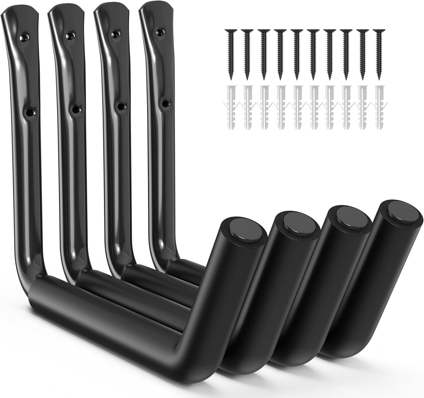 Niffgaff Heavy Duty Garage Storage Hooks - 120 LB Capacity Wall-Mounted Rack for Kayaks, Ladders & Bikes