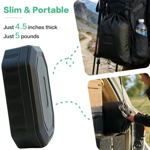 Tfulad Camping Toilet for Adults - Portable Folding Toilet with Lid,Travel Portable Potty for Adults,Porta Potty Car Portable Potty