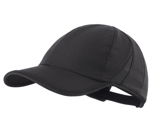Connectyle Men's Performance Baseball Cap for Running & Golf UV Sun Protection Quick Dry Fit Hat Adjustable Sport Cap Black
