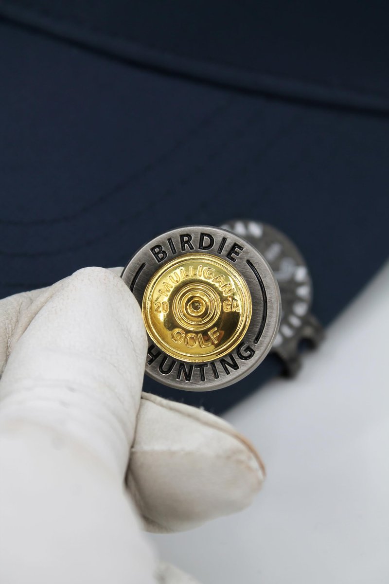Mulligan Hooligan Golf Ball Marker + Magnetic Hat Clip, Funny and Unique Golf Gift, Premium Quality, The Perfect for Your Favorite Golfer, Golf Accessories for Any Occasions (Birdie Hunting)
