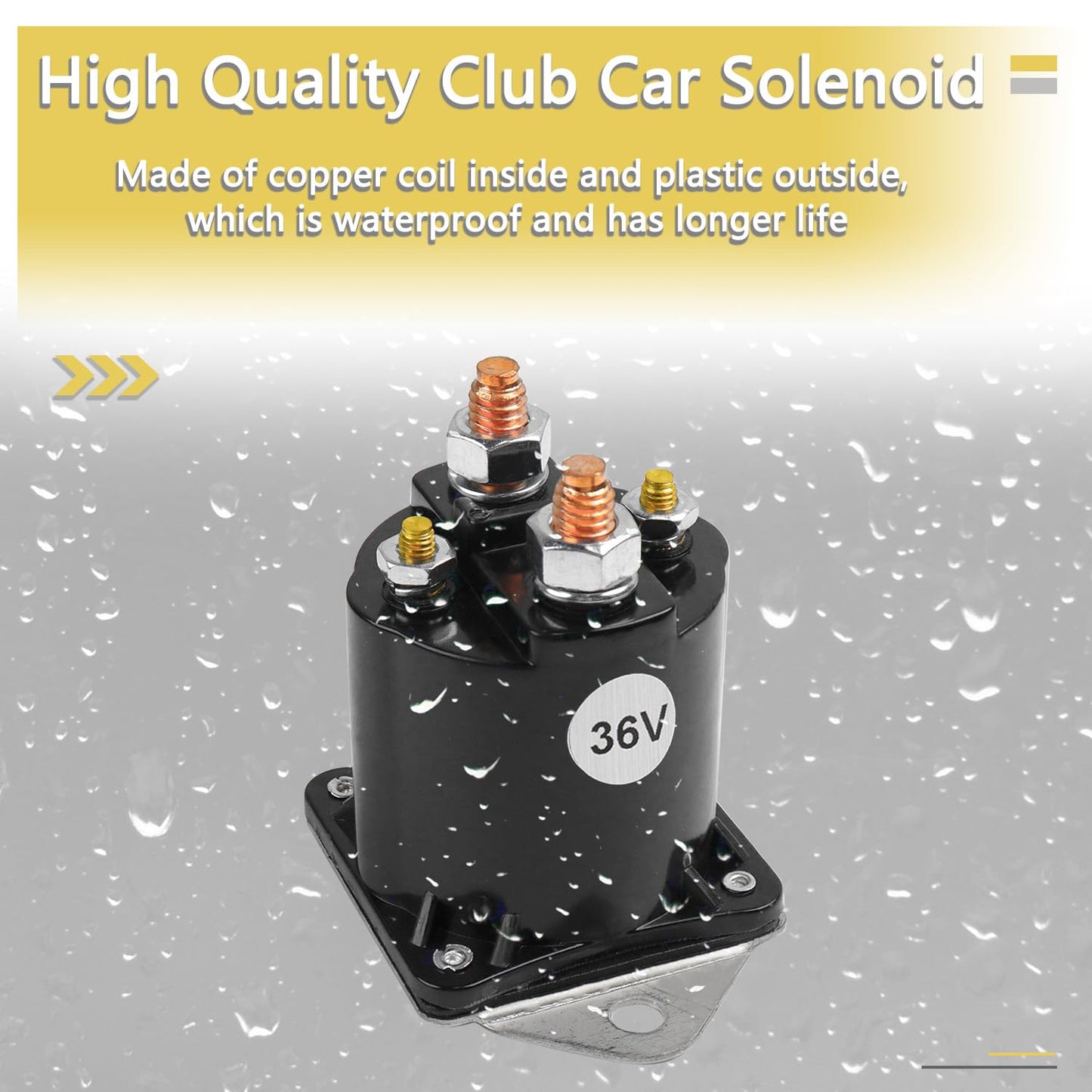36V Electric Golf Cart Solenoid Compatible with Club Car DS 1976-1998 4 Terminal Solenoid Replace 8016