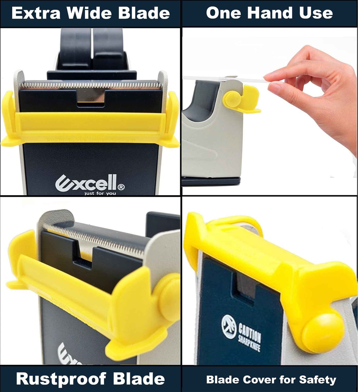 MDJ Excell Premium Steel 3 inch Core Metal Multi-Roll Desktop Tape Dispenser for Masking, Packing, Shipping, Packaging, and Painter (3-inch Wide)