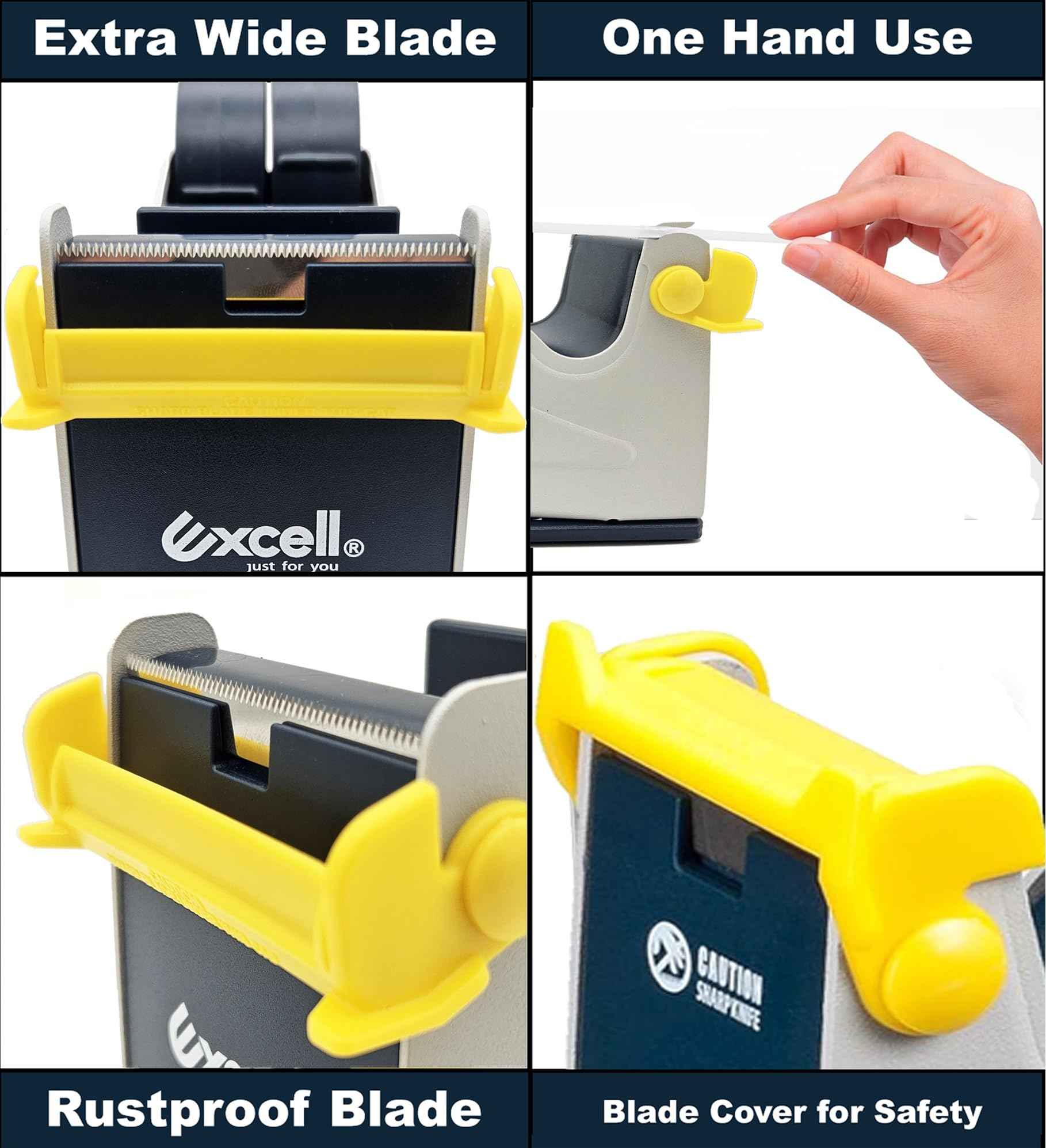 MDJ Excell Premium Steel 3 inch Core Metal Multi-Roll Desktop Tape Dispenser for Masking, Packing, Shipping, Packaging, and Painter (3-inch Wide)