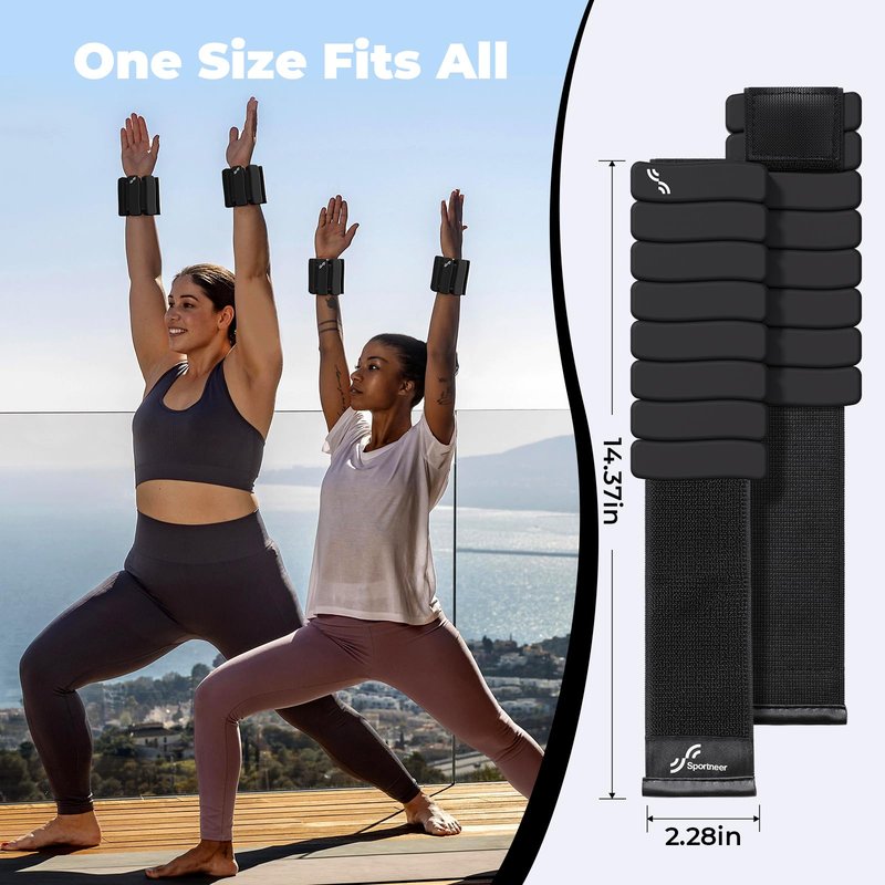 Sportneer Ankle & Wrist Weights Set of 2 (2LB Each) for Women Men Comfortable Arm Leg Weight for Pilates, Running, Walking, Workout, Yoga, Water Aerobics, Pool Exercises