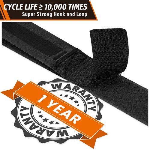 Boncas Adjustable Bike Rack Strap 24" Bicycle Wheel Stabilizer Straps with Innovative Gel Grip Keep The Bicycle Wheel from Spinning - Black 4 Pack