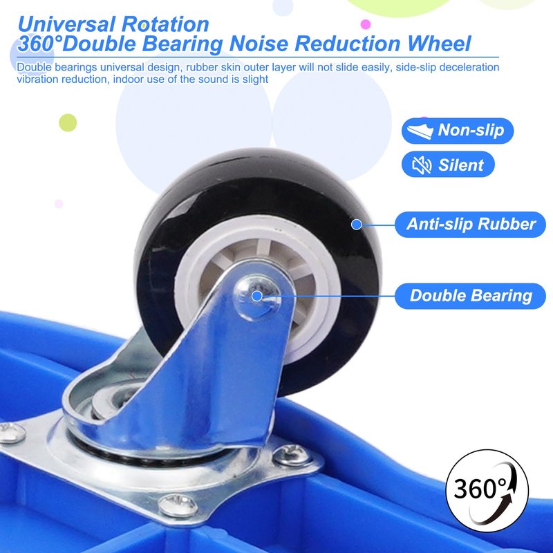Sports Scooter Board with Handles Sitting Scooter Board with Universal Wheels Manual Sport Scooters Plastic Casters Floor Scooter Board for Gym Physical Education Equipment Indoor Outdoor