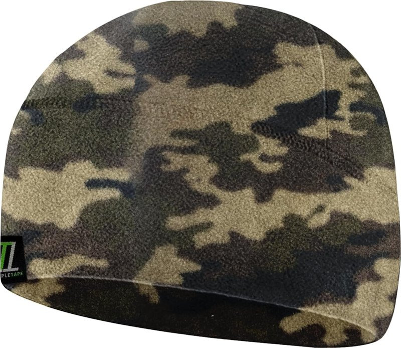 Temple Tape Tactical Fleece Watch Cap Beanie – Skull Cap Fleece Hat - Camouflage - One Size (Fits Most Heads)