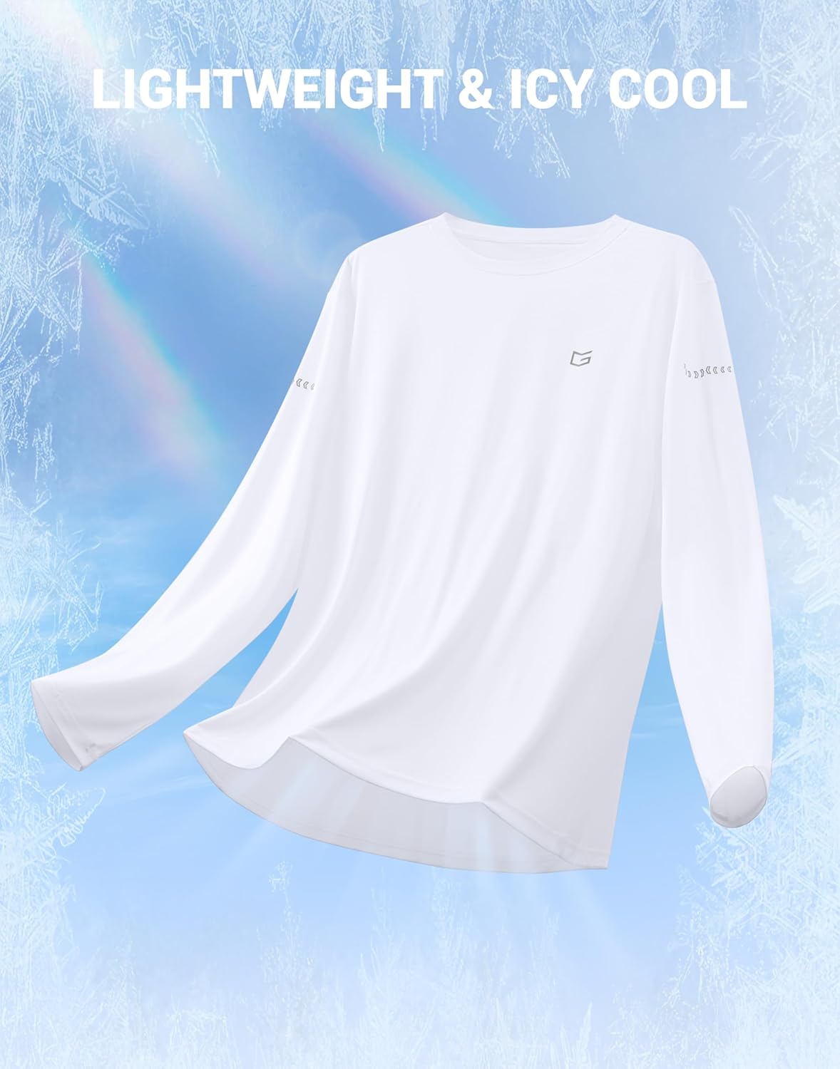 Skiennix Men's Long Sleeve UV Protection Shirt - UPF 50+ Lightweight Cooling Rash Guard
