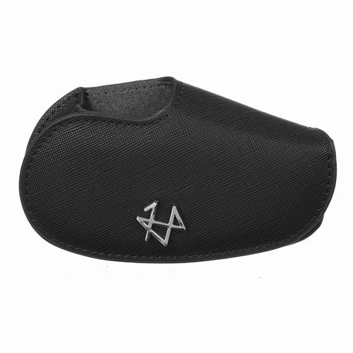 Golf Iron Covers Saffiano Leather Magnetic Club Headcover Black 1pc