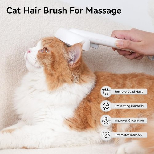 Aumuca Cat Brush - Effective Grooming Tool for Shedding | Ideal for Long & Short Haired Cats