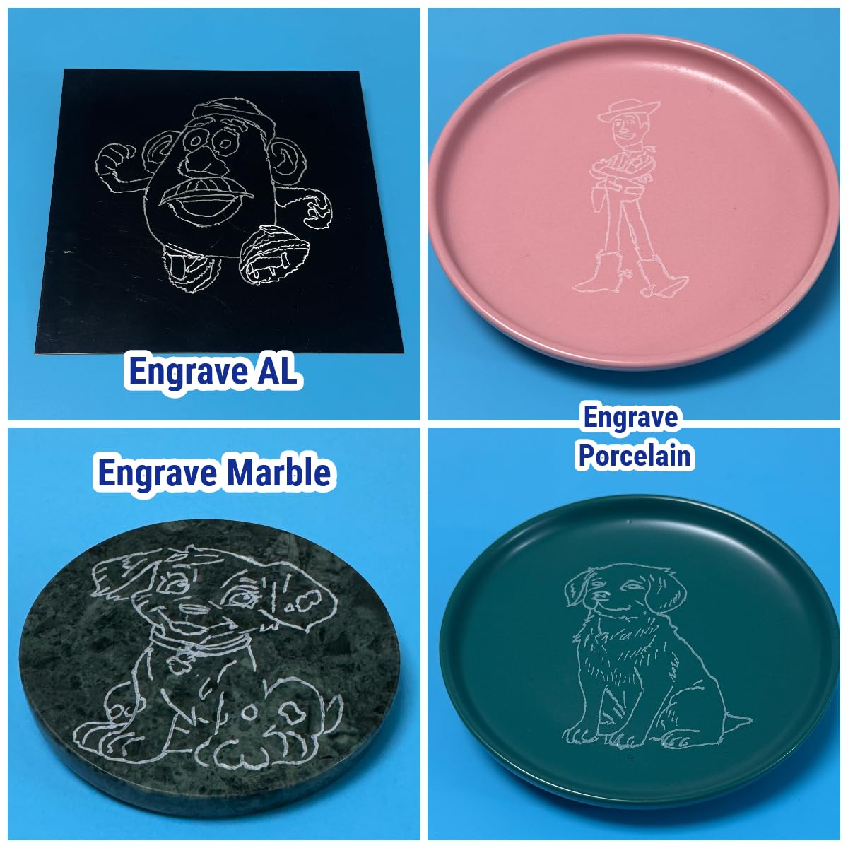 20Pcs 60-Grit Diamond Grinder Bit 1/8" Shank Compatible with Dremel Rotary Tool Attachment Accessories Grinding Burrs for Stone Glass Resin Porcelain Ceramic Quartz Glaze Steel Carve Engrave Polish