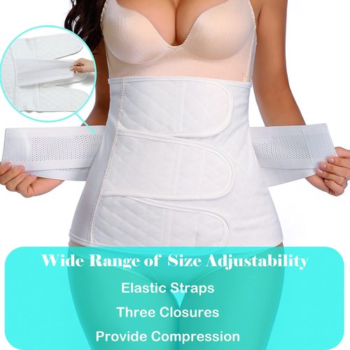 PAZ WEAN Abdominal Binders Post Surgery Postpartum Belly Wrap Cotton Belly Binder C Section Belly Band After Post Baby delivery Belt Wrap