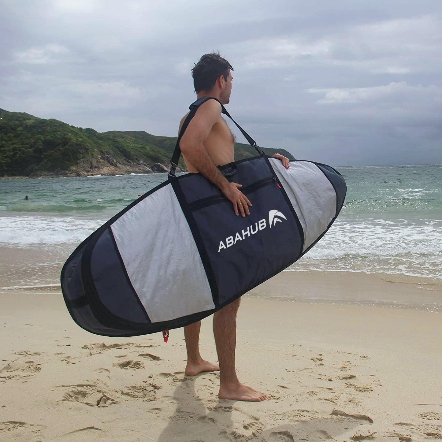 Abahub 6'0 x 22 Surfboard Travel Bag, Foam Padded Day Bag,DarkBlue