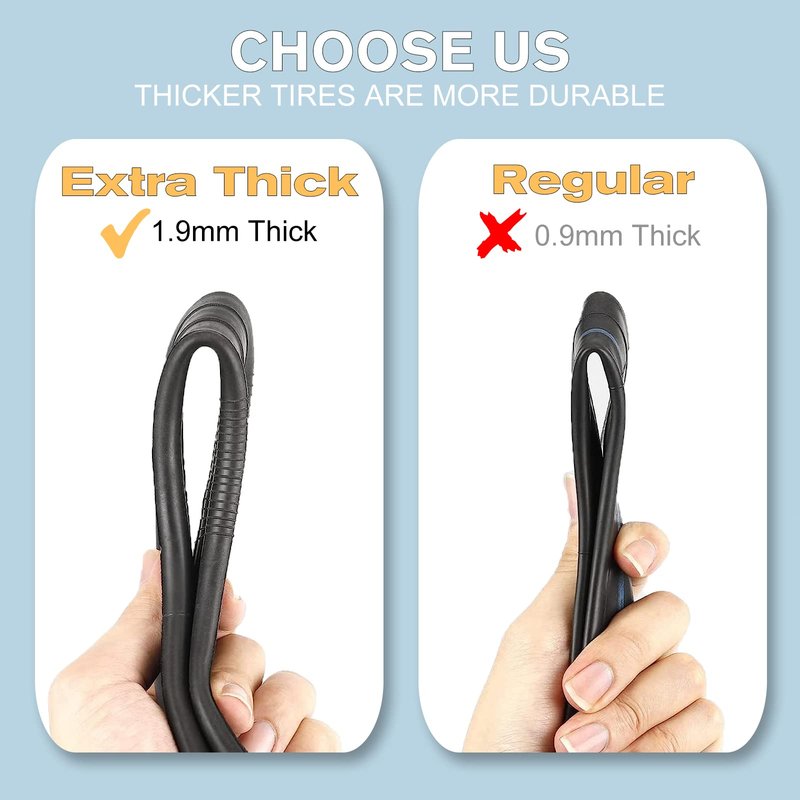 RidTianTek 85/65-6.5 Tire, 10 Inch Thick Inner Tube Tire for Kugoo G-Booster G2 Pro for Ninebot Mini Pro Smart Self-Balancing Electric Scooter Front/Rear Wheel Replacement Part (2 Inner Tube)