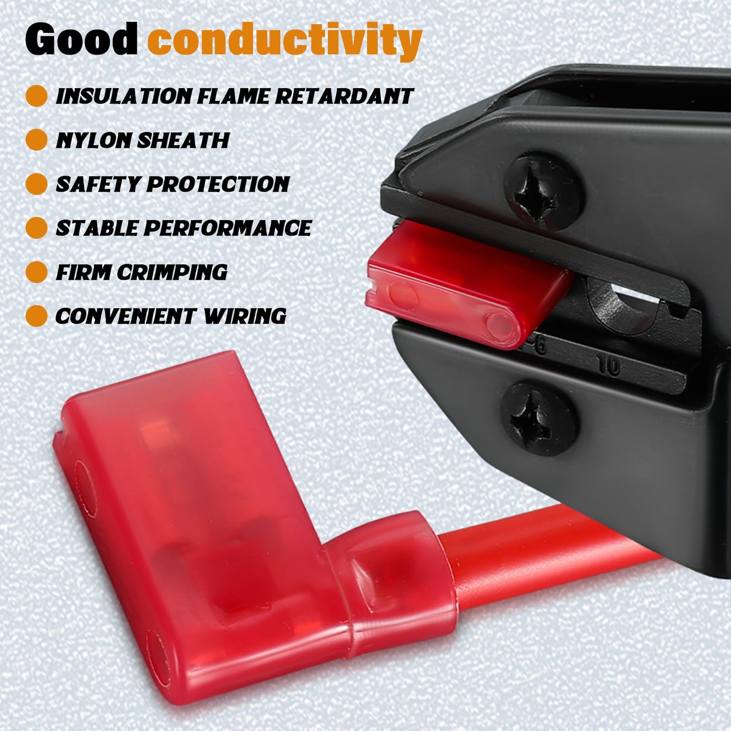 JTAREA 90PCS 3 Values 90 Degree Right Angle Flag Spade Connector Wire Terminal Crimp Connectors Quick Disconnect Female Nylon Crimps Terminals for 22-18 16-14 12-10 AWG Gauge Wiring