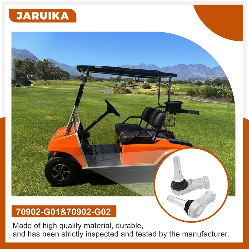 Jaruika Golf Cart Ball Joint Kit Tie Rod Ends 70902-G01 70902-G02 Fits for EZGO TXT 2001-UP 36v Electric or Gas Golf Cart Driver and Passenger Side