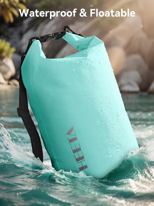 HEETA Waterproof Dry Bag - Lightweight Roll Top Storage Backpack with Emergency Whistle | 5L/10L/20L/30L/40L Options for Travel, Kayaking, Camping, Beach Essentials